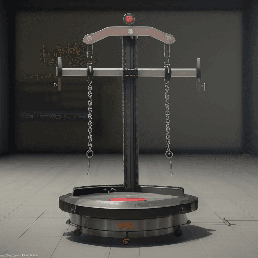 AI generated: High quality, realistic mechanic weighing machine that says theory on one side and Practice on the o...