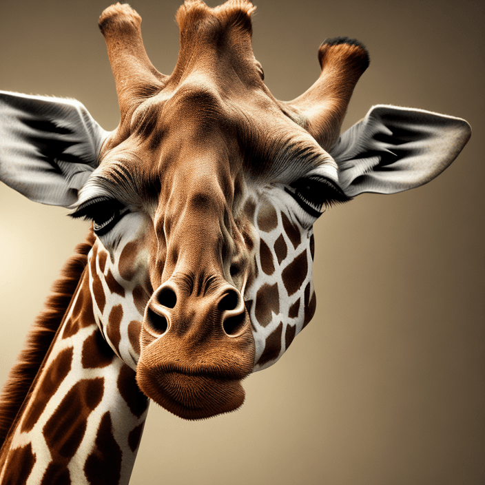 AI generated: High resolution giraffe, 8k, intricate detail, photorealistic, realistic light, wide angle, kinkfolk...