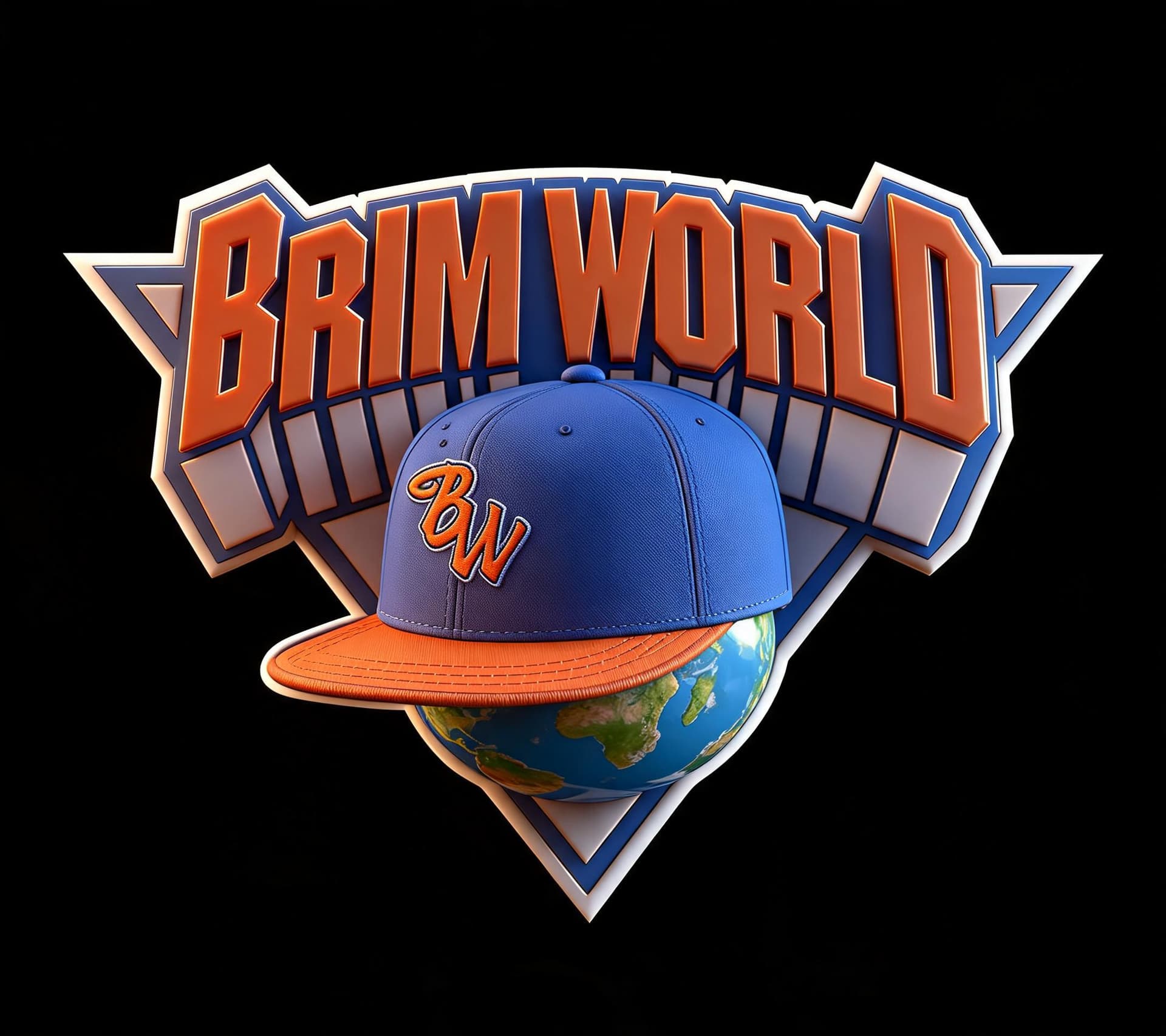 AI generated: create a 3d realistic version of this logo with  shiny bevelled outlines, a realistic cloth texture ...