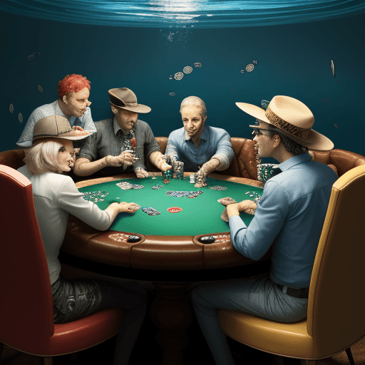 AI generated: The fish is playing poker