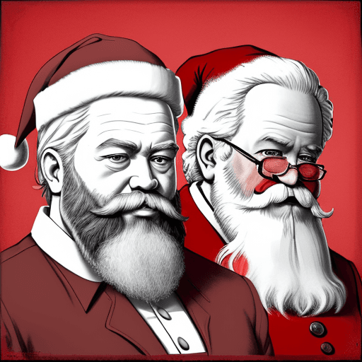 AI generated: Realistic Drawing of Santa Claus but Karl Marx for a square profile picture, more communist propagan...