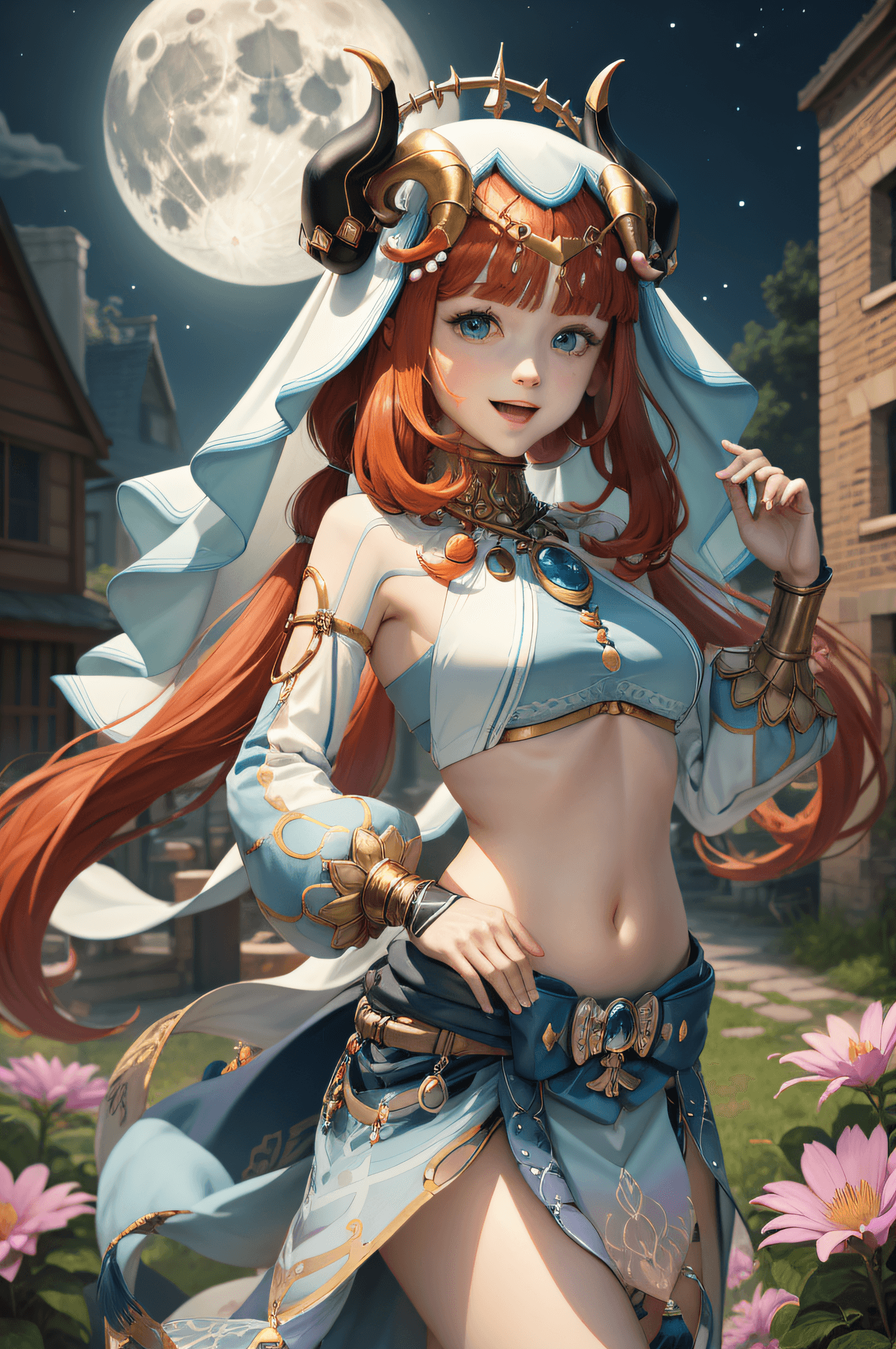 AI generated: (Realistic painting style:1.1), masterpiece, best quality, absurdres, nilou (neither flower nor mist...