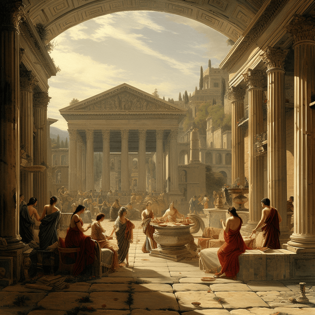 AI generated: “SOCIAL ENJOYMENT”, ancient rome 
