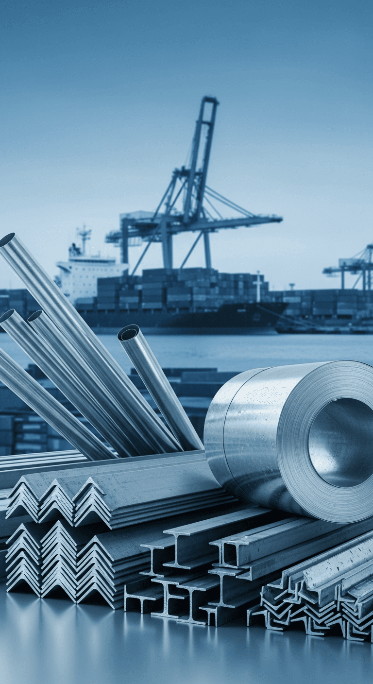 AI generated: A high-end advertising poster design for an international import–export trading company, showcasing ...