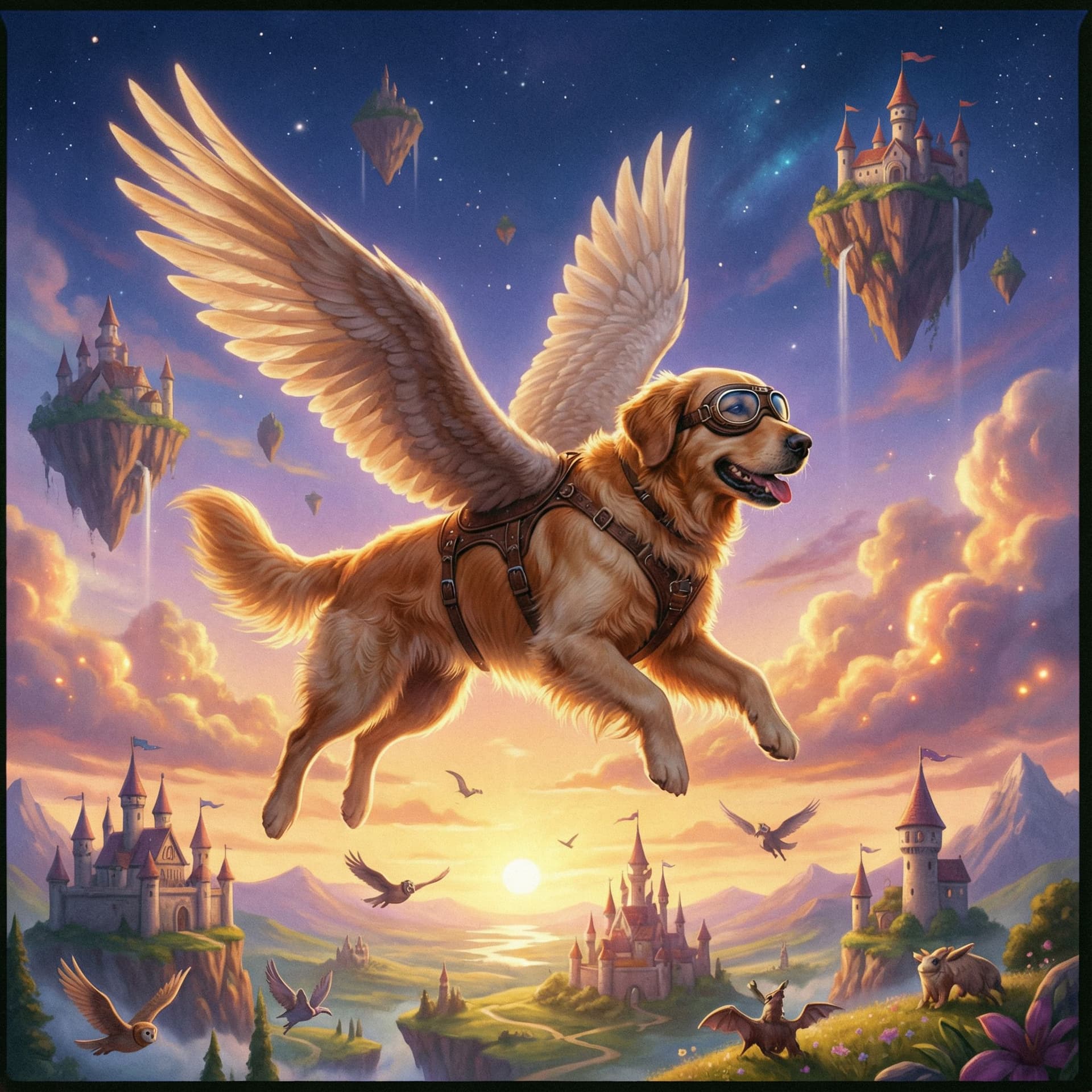 AI generated: un perro volador