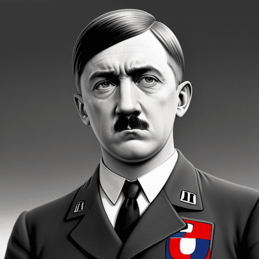 AI generated: Adolf Hitler representing Italian soccer league Serie A, he is the face of the league. Create the im...