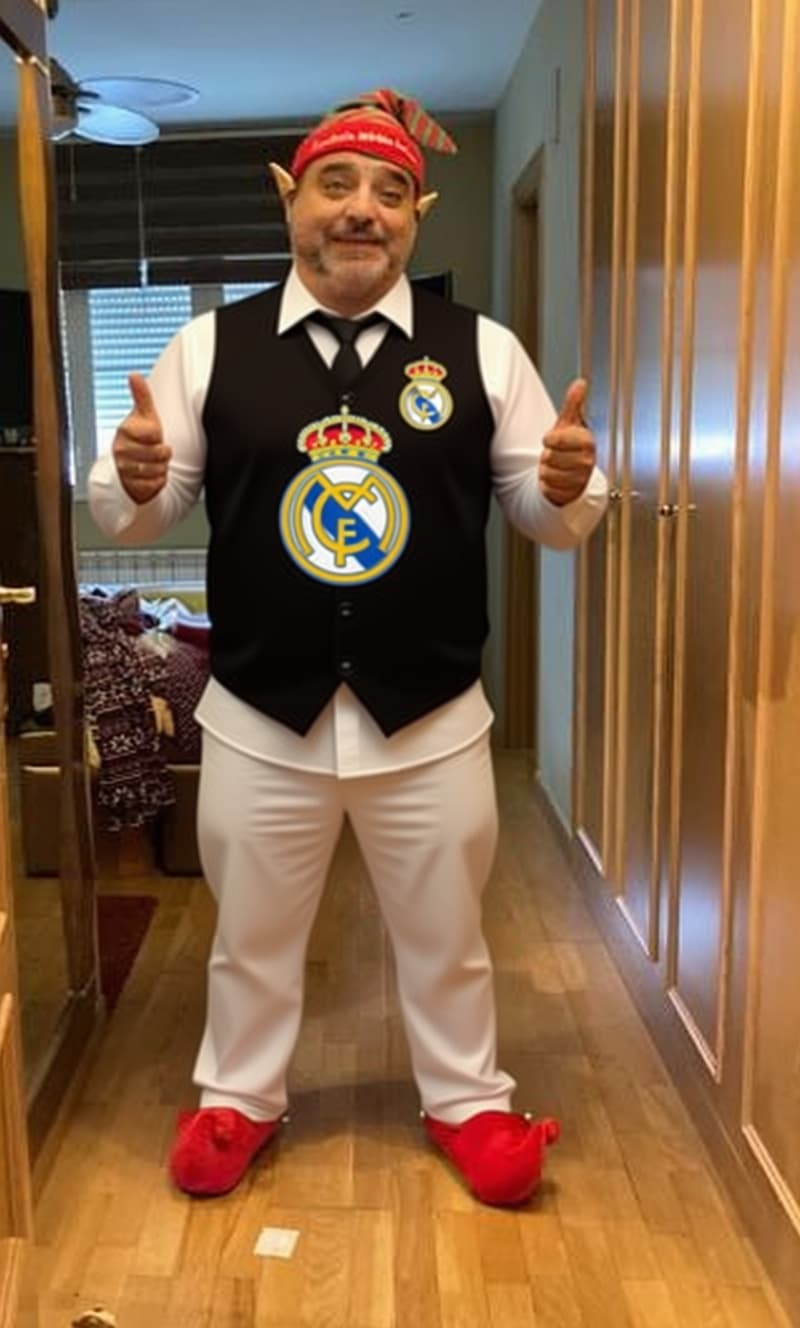 AI generated: mono vestido del real madrid