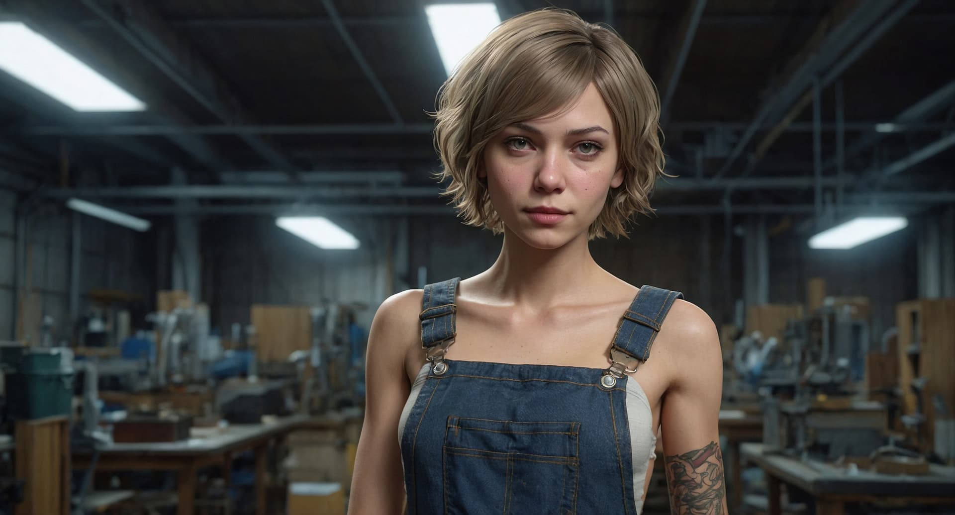 AI generated: A female mechanic , bobby 
