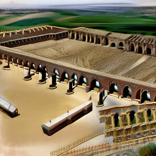 AI generated: Hyper realistic High resolution photography The Roman City of Garalos in Medieval Times