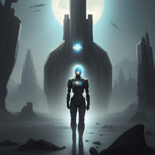 AI generated: cover for a sci fi book



