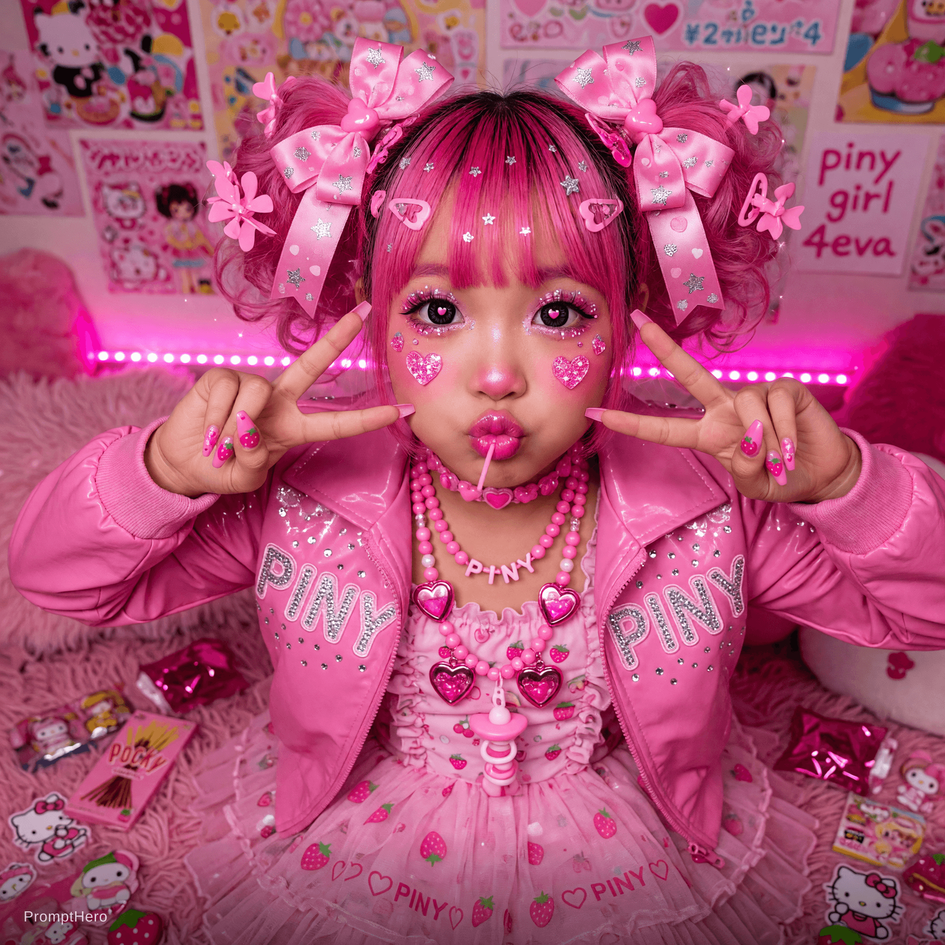AI generated: piny girl