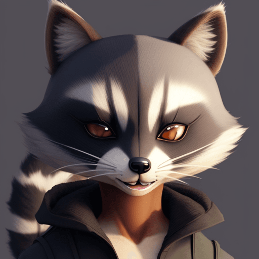 AI generated: anthropomorphic cat and raccoon hybrid