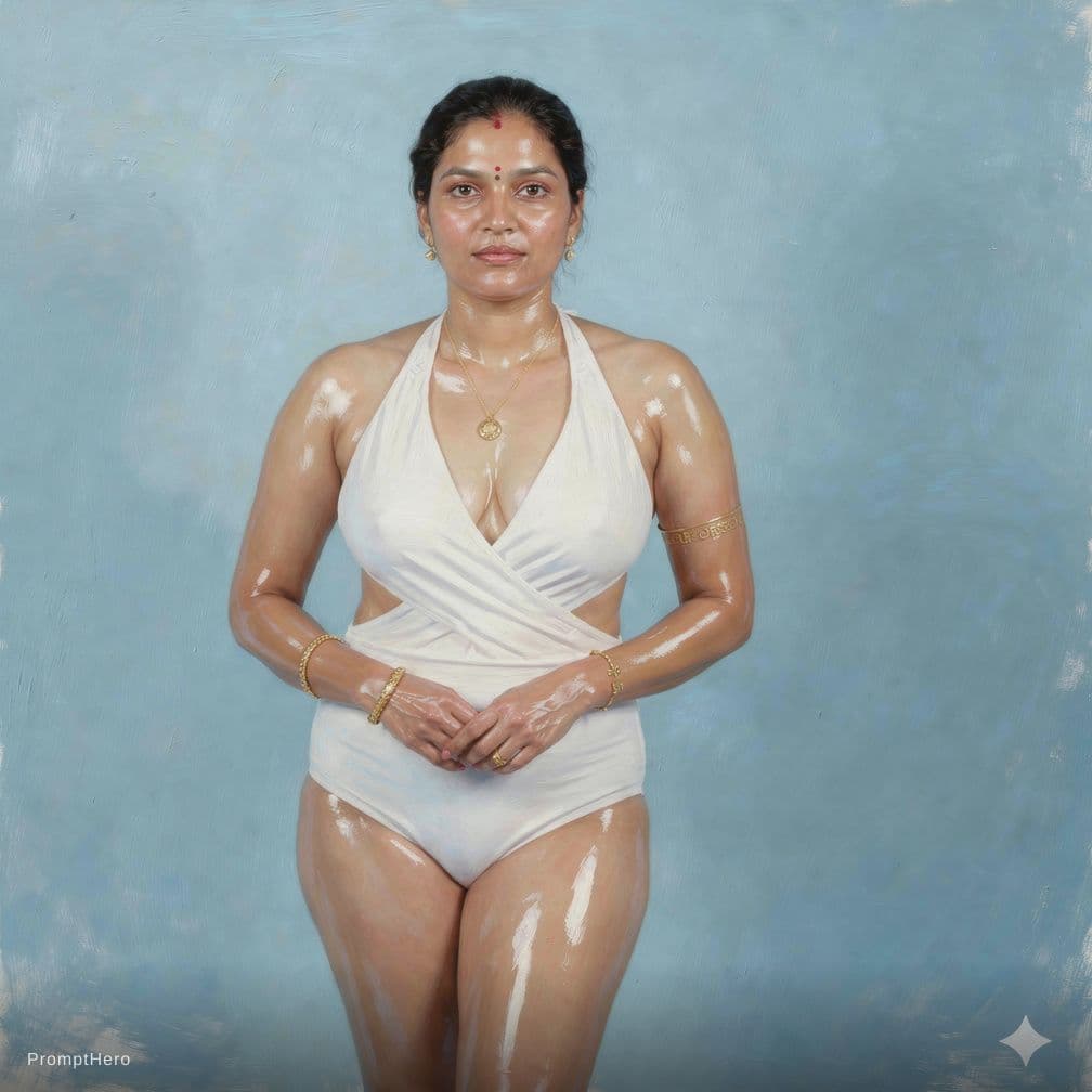 AI generated: nude, oiled
