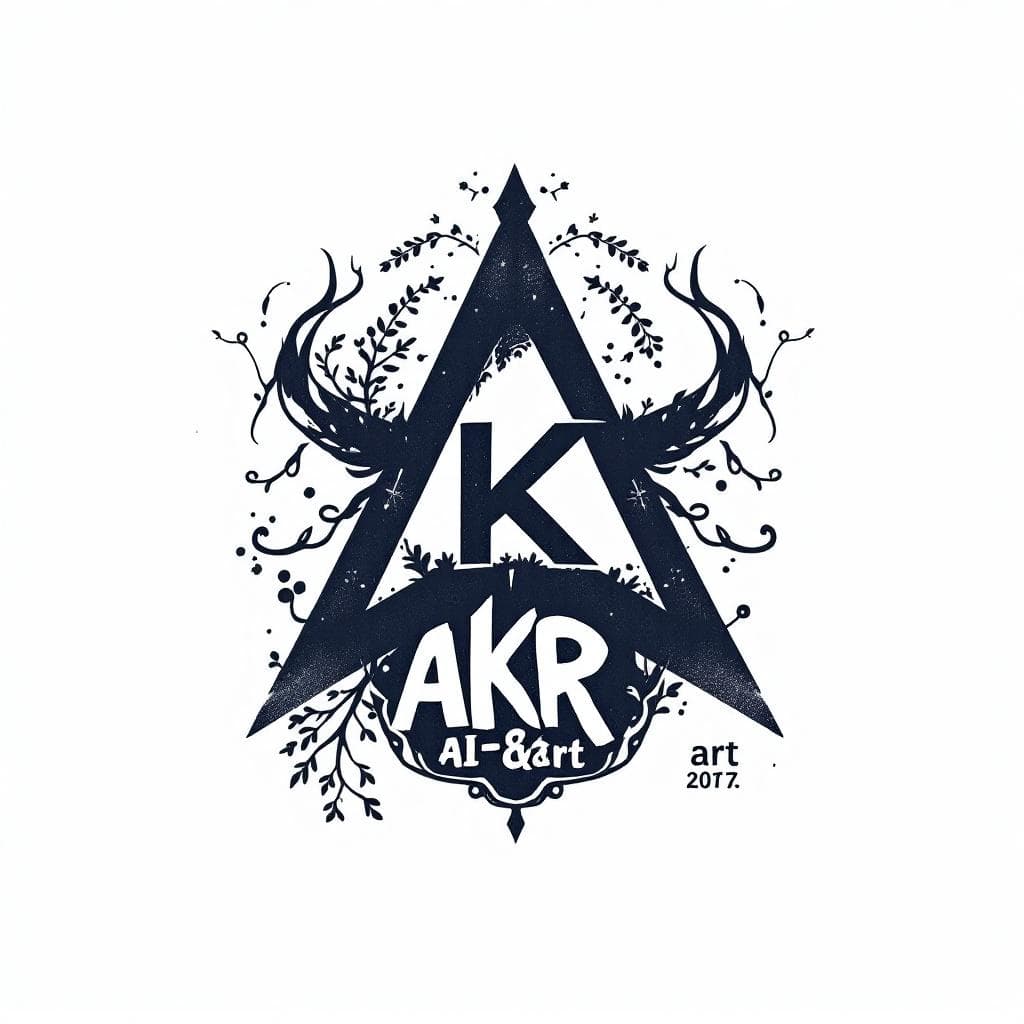 AI generated: Friendly Logo for a new art studio called "AKR AI-@rt"