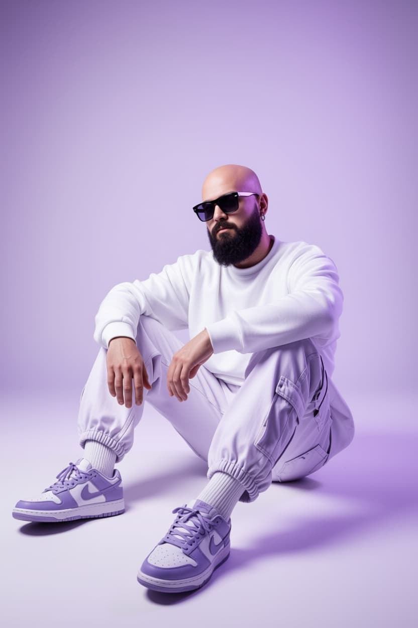 AI generated: portrait of a stylish young man with a lean, toned physique (around 75 kg, 5'11" tall) — his beard r...