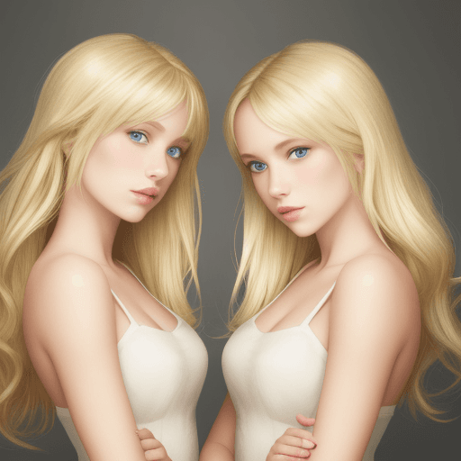 AI generated: Two blonde sister