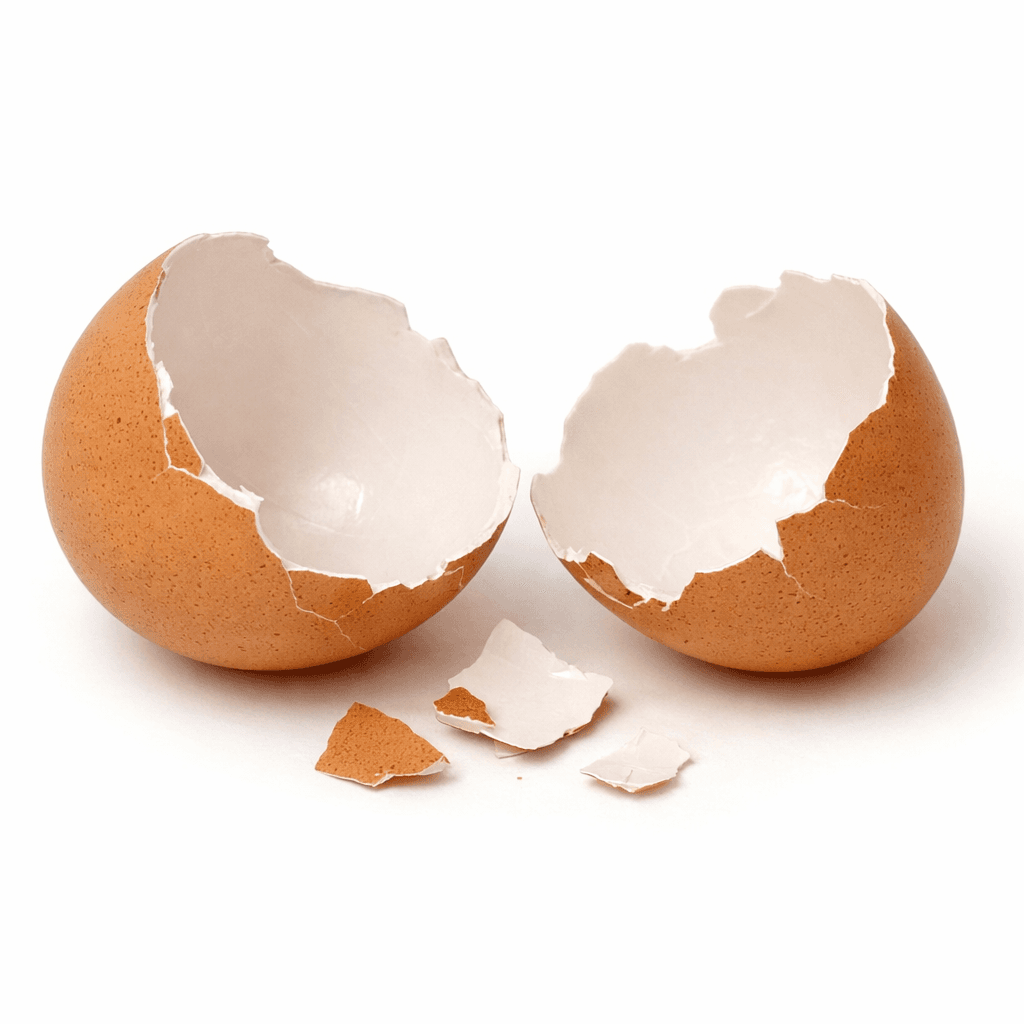 AI generated: Egg shell broken 
