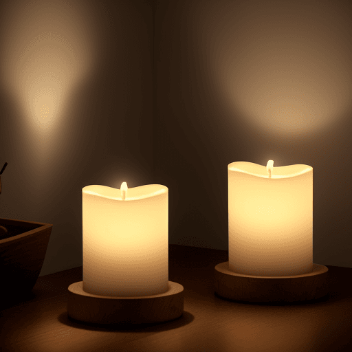 AI generated: Light and Shadow: Scented Candles Illuminating a Cozy Environment