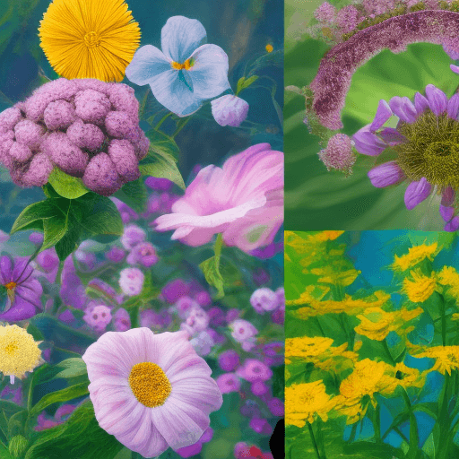 AI generated: viele verschiedenen Pflanzen, tiere und menschen in bunt und photorealistisch