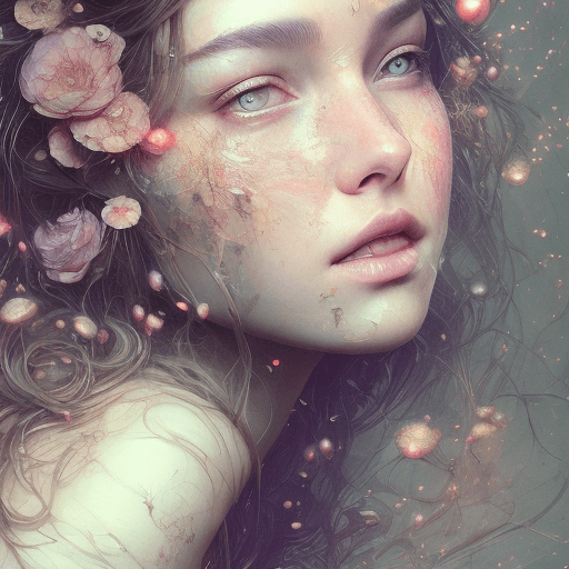 AI generated: brunette princess, centered, looking to the right, key visual, intricate, highly detailed, dark stud...
