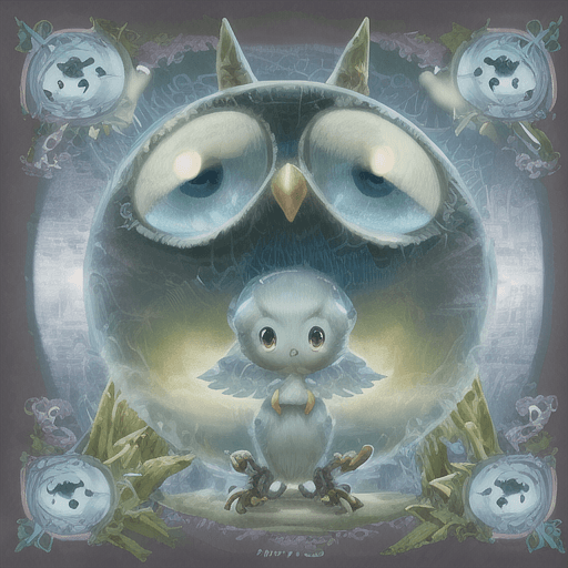 AI generated: digital painting of a cute stylized fantasy baby bird character,style of studio ghibli,pixar style,f...