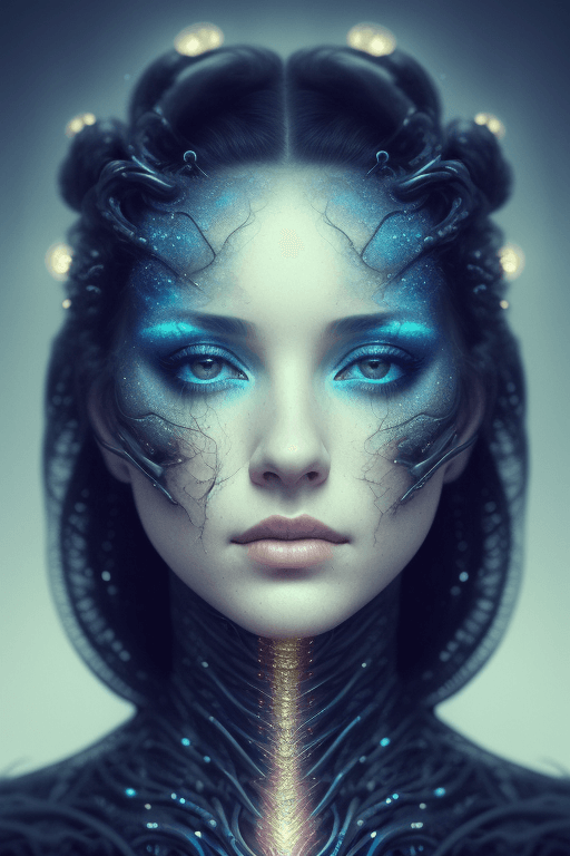 AI generated: ultra detailed artistic photography, midnight aura, night sky, detailed gorgeous face, dreamy, glowi...