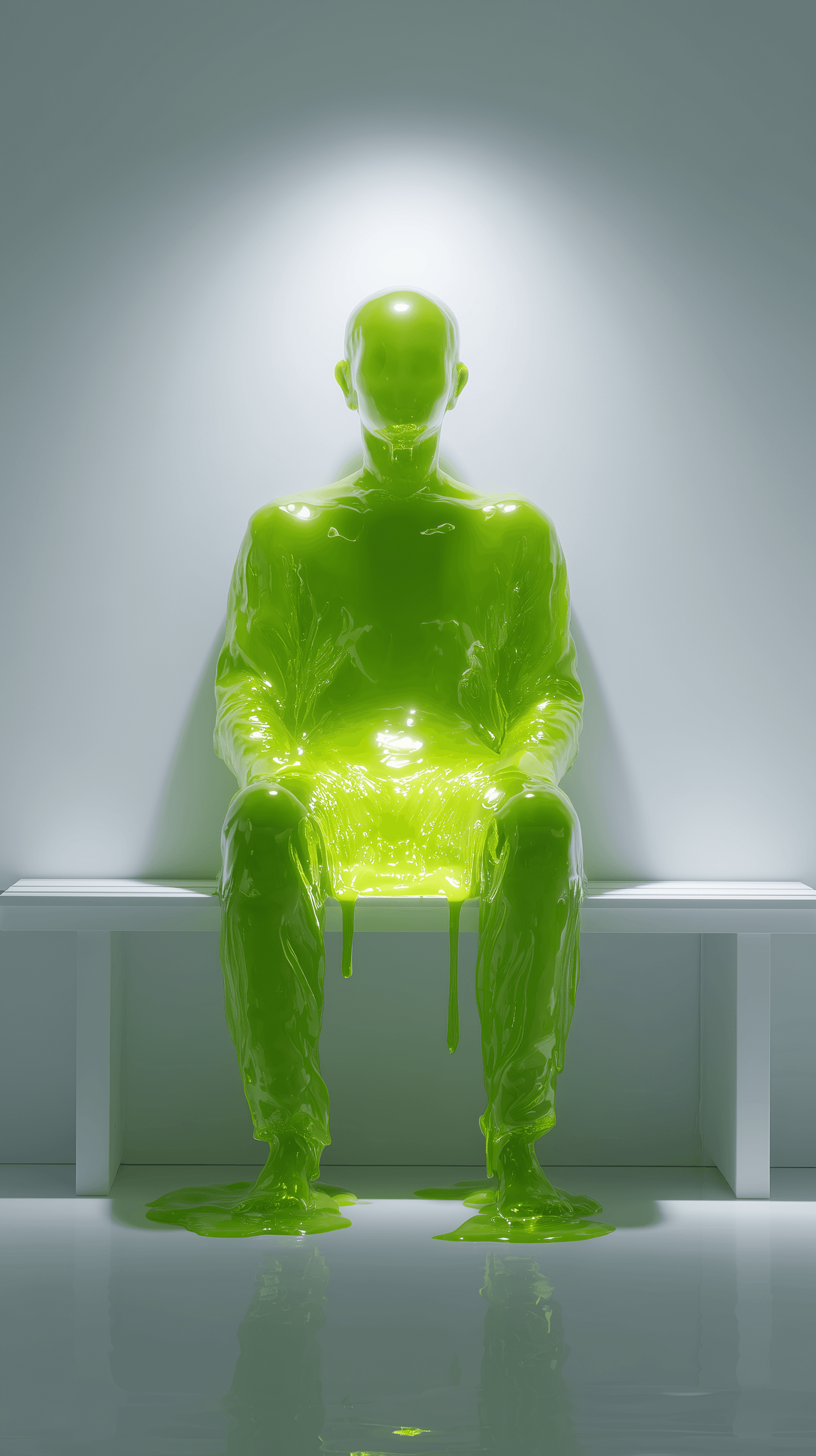 AI generated: photography, front central composition, full-frame DSLR, 50mm lens, f/1.8, translucent human figure,...