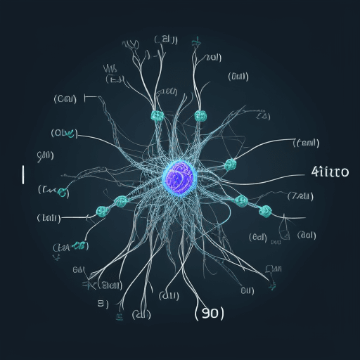 AI generated: Draw a simplified neuron with computational and mathematical components