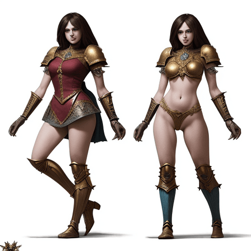 AI generated: A photograph style  the universe of warhammer fantasy role play. An average sized female with a righ...