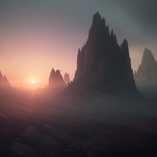 AI generated: Photo of a ultra realistic, dramatic light, pale sunrise, cinematic lighting, battered, low angle, t...