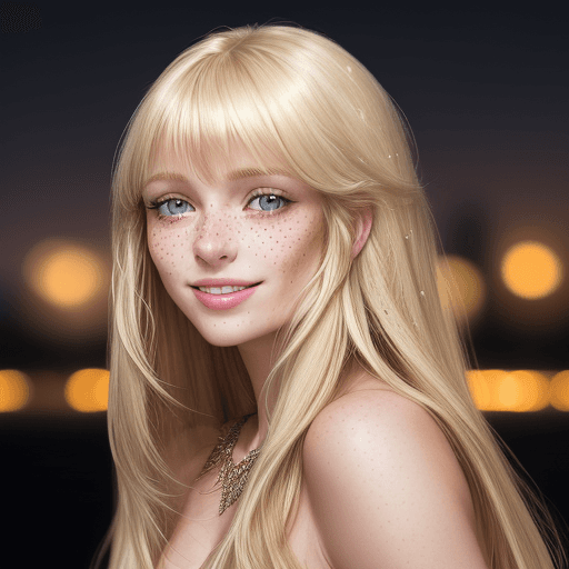 AI generated: exterior night,  photo, telephoto lens, sharp , flash,  backlit,  25 year old , pretty, actress, , w...