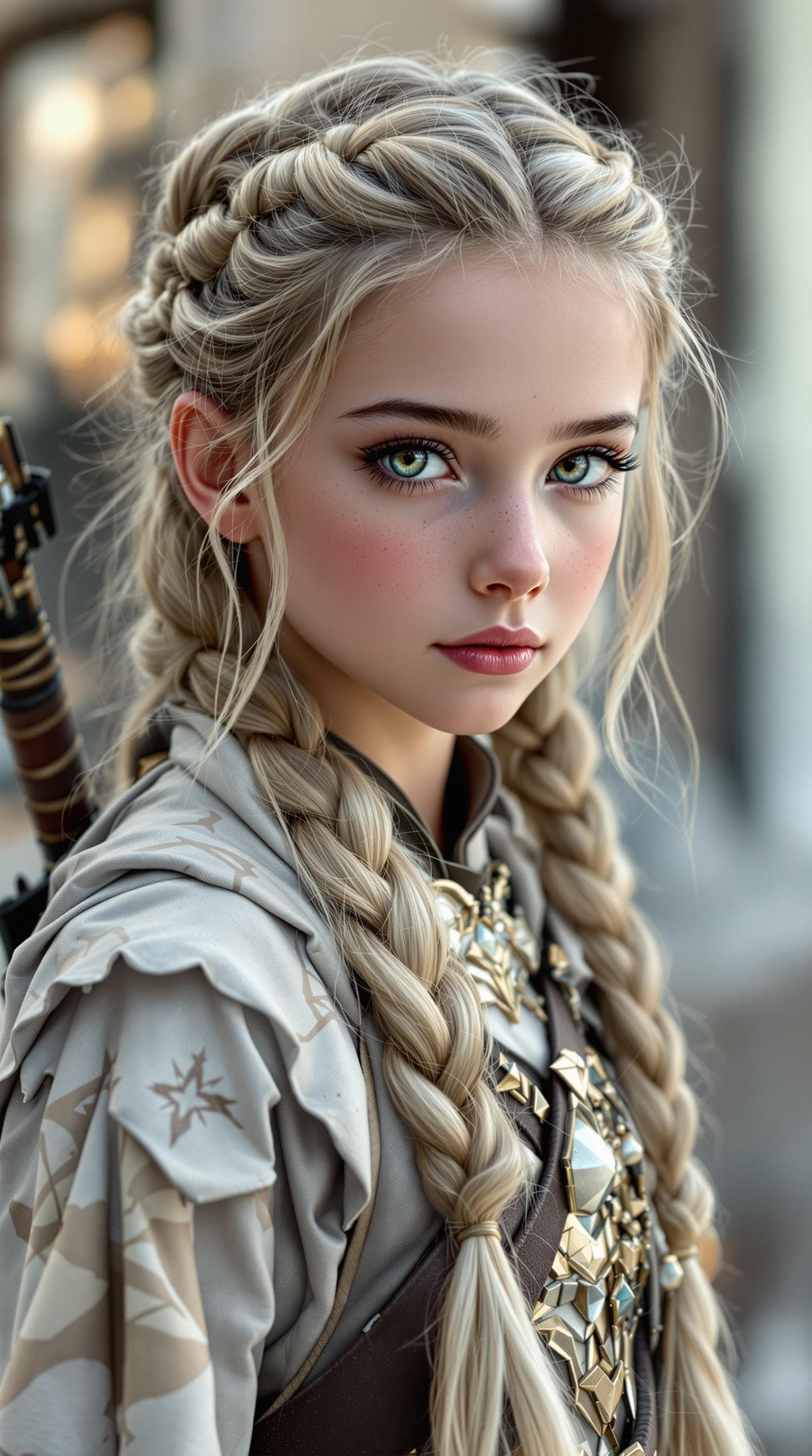 AI generated: a professional photo of a exceptionally of the most beautiful Swedish girl in the world, (age 11), (...