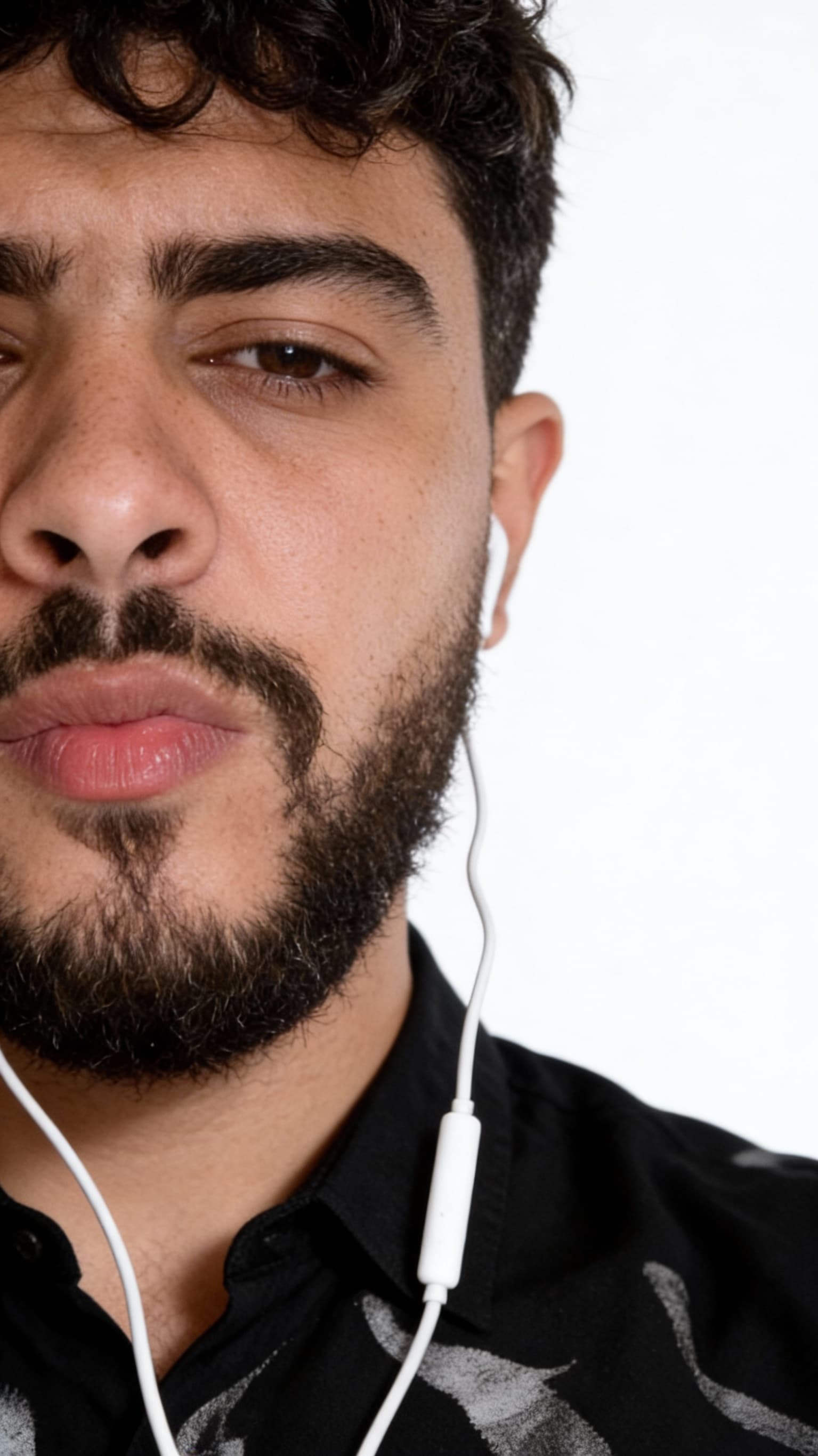 AI generated: A photorealistic 85mm f/1.4 RAW portrait of this exact person, same identity, same hair, same propor...