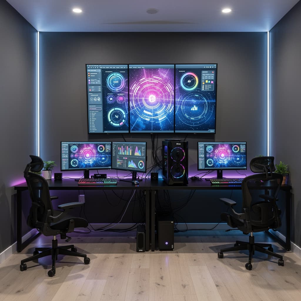 AI generated: criar imagem de sala de tecnologia