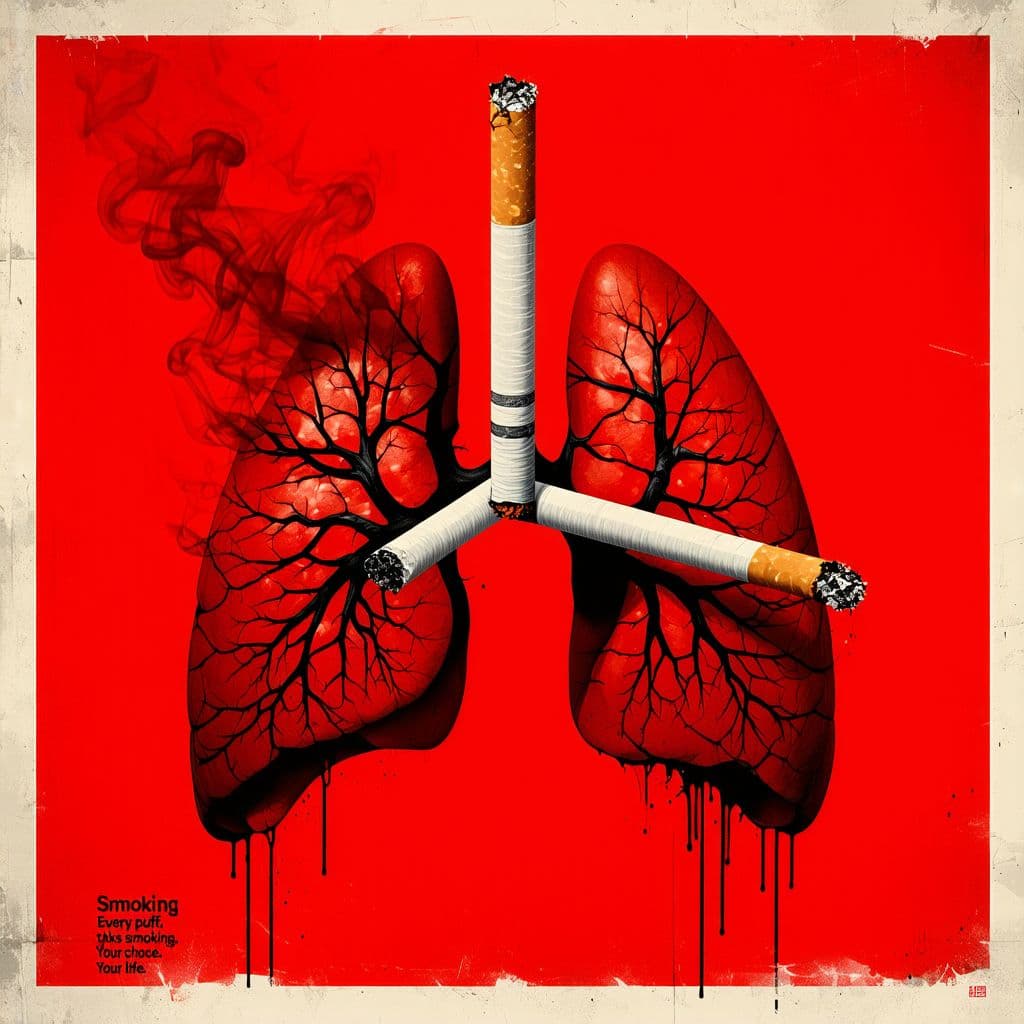 AI generated: Craft
Create a bold and visually striking anti-smoking awareness poster that delivers a strong messa...
