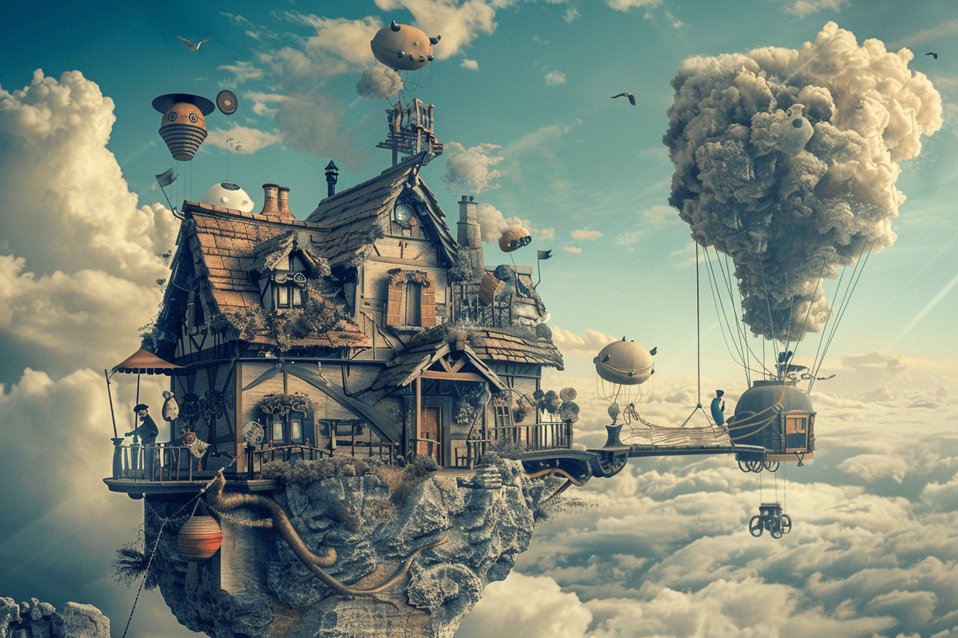 AI generated: surrealism dream-like scenarios featuring characters --ar 3:2 --v 6.0