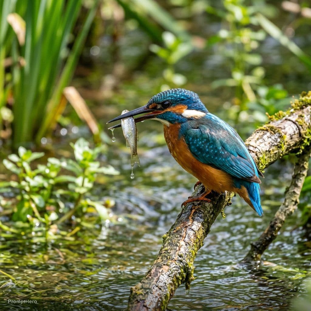AI generated: Kingfisher bird 
