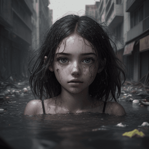 AI generated: 8k uhd,by Alessio Albi, dusty particles depth of field,detailed BREAK young girl whose face is cente...