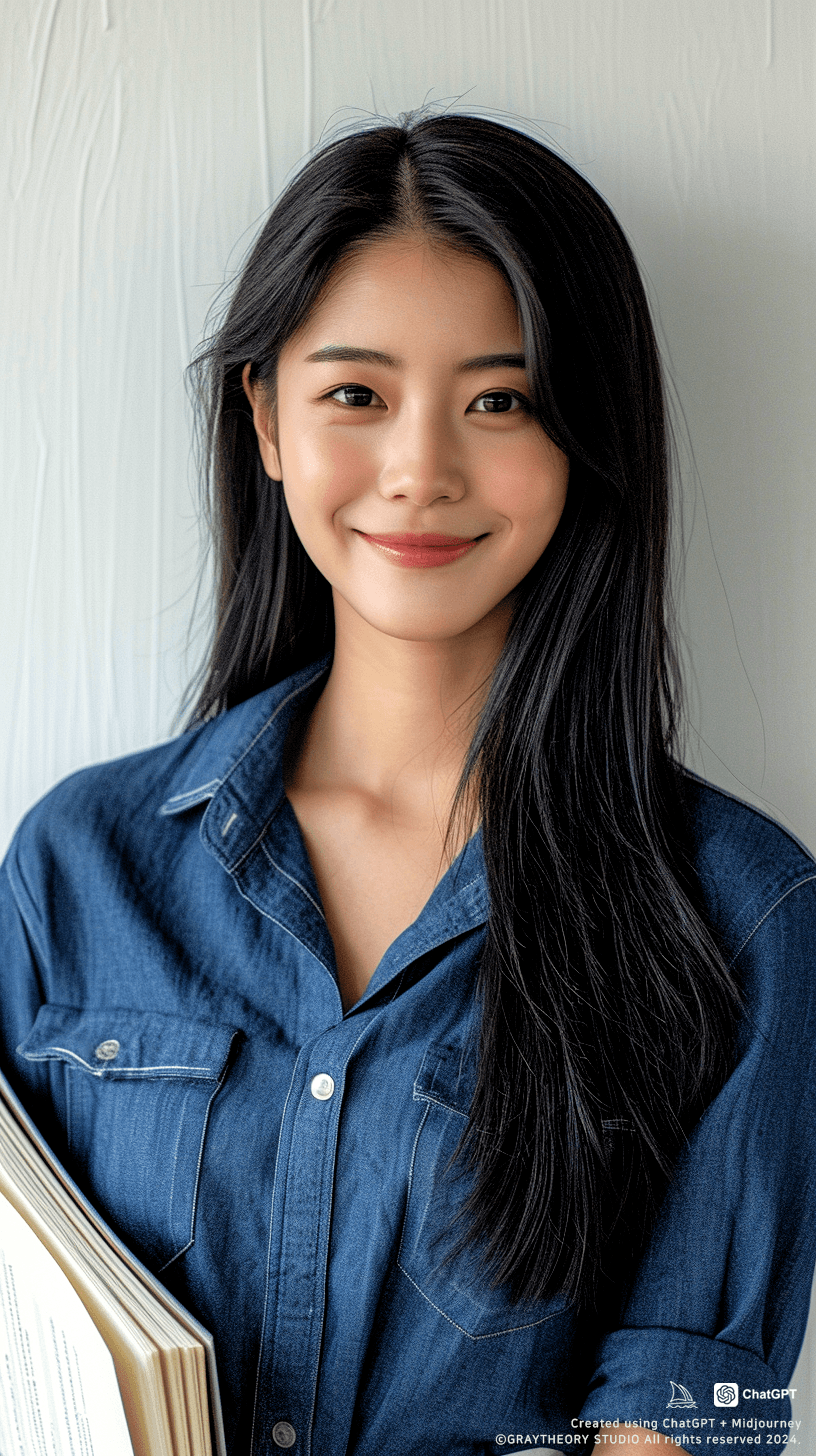 AI generated: Photography, korean female model, age 20, establishing shot, Nikon D850 + Nikon AF-S NIKKOR 85mm f/1...