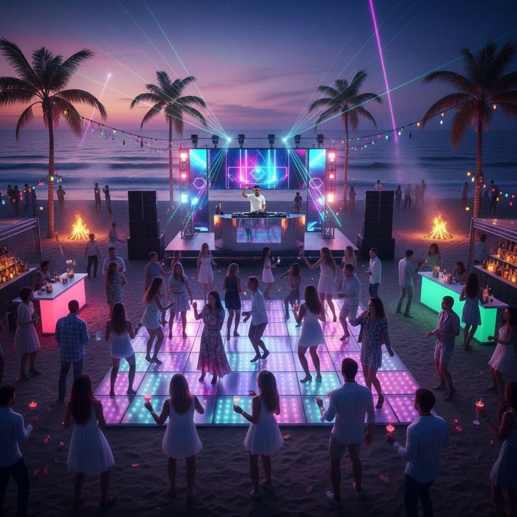 AI generated: discothèque a la plage
