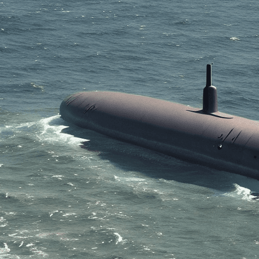 AI generated: Submarine in ocean