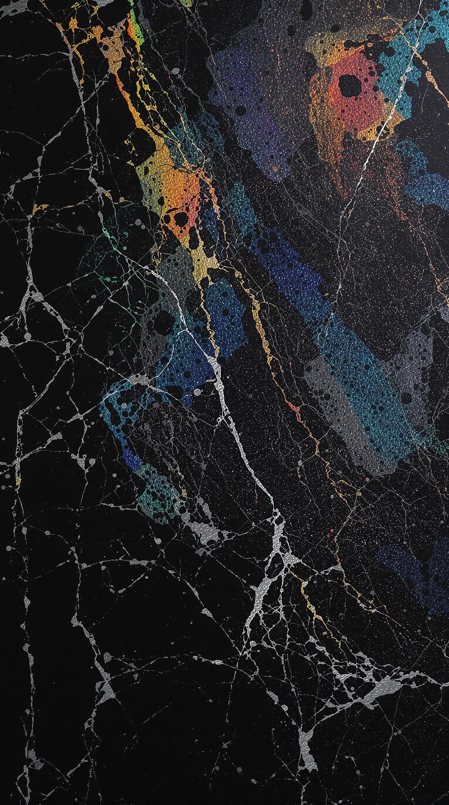 AI generated: marmor texture, with colourful holographic effect