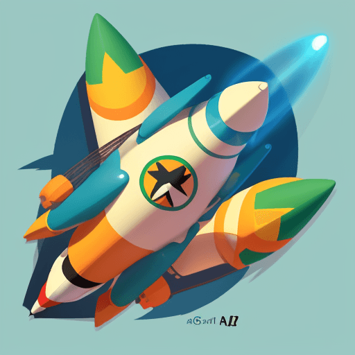 AI generated: logo,  cute rocket AI reggae, in the style of Pixar --ar 1:2 --stylize 750