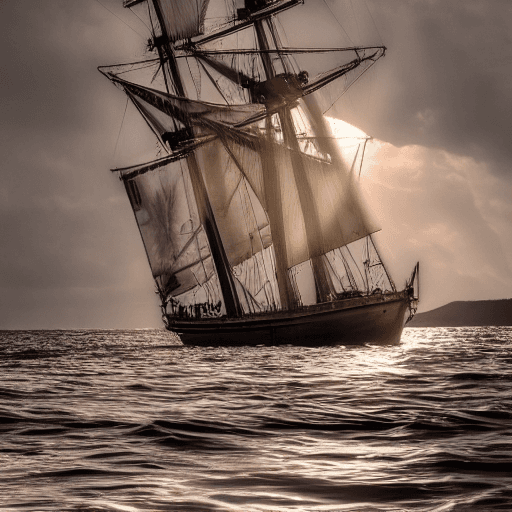 AI generated: Photo of a ultra realistic sailing ship, dramatic light, 
