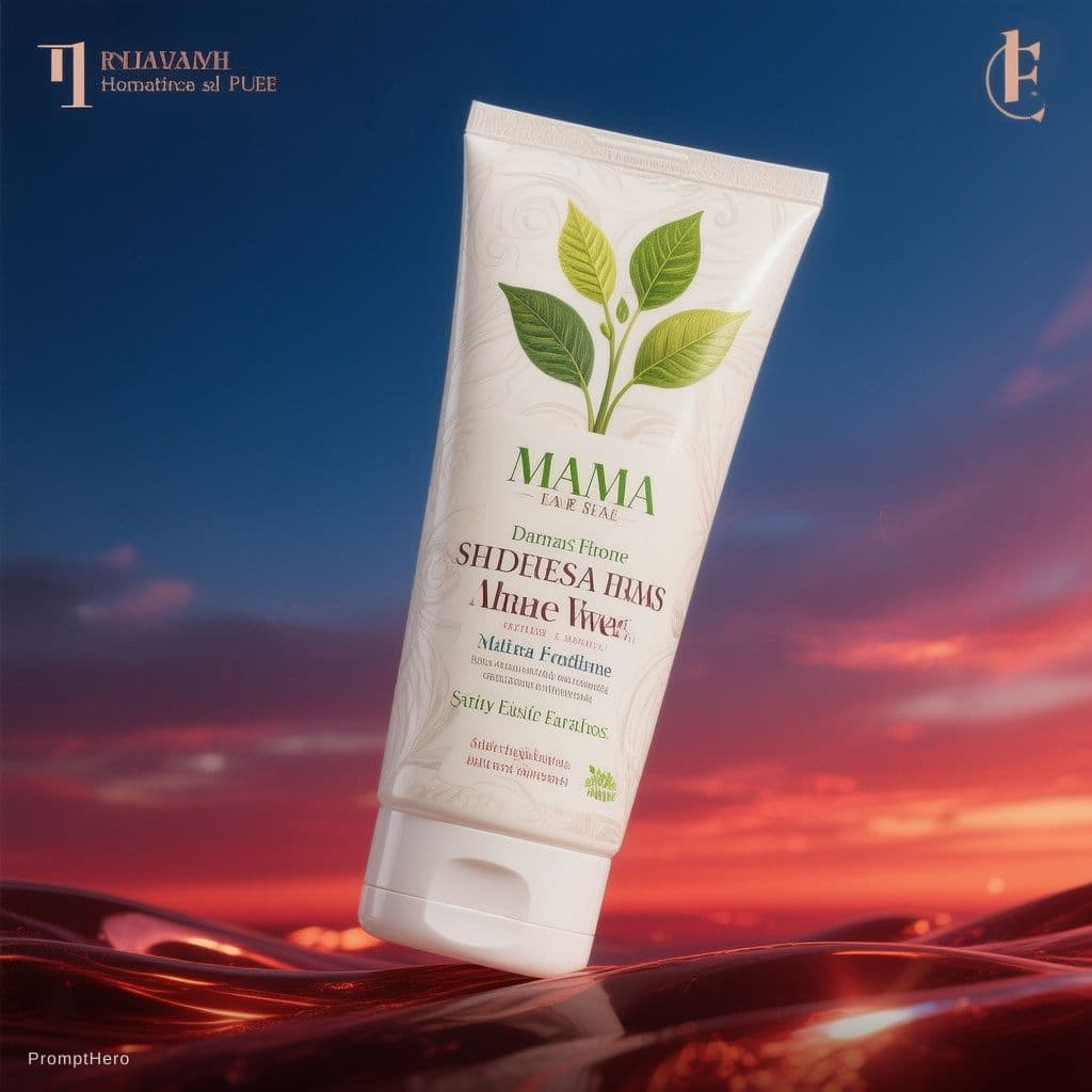 AI generated: Create a premium cosmetic social media poster design inspired by luxury skincare(mama Earth facewash...