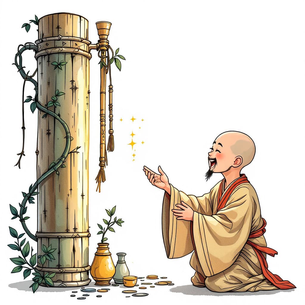 AI generated: Chinese Taoist priests provide believers with spiritual divination tools. There are spiritual rostru...