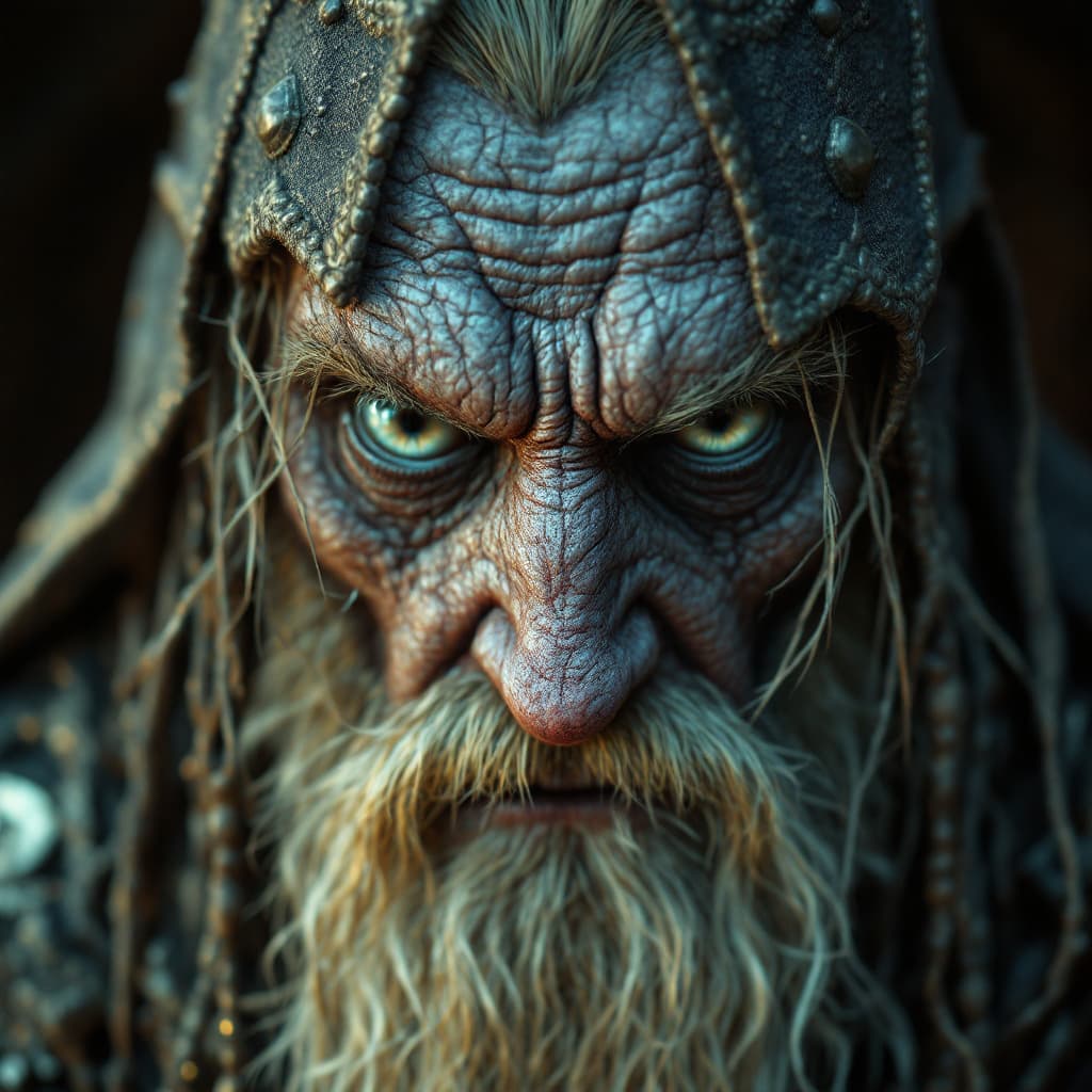 AI generated: hyper-realistic (fabled character tale1:3) from the lord of the rings kingdom, with detailed eyes, c...