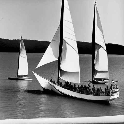 AI generated: High resolution photography inspired by legendary "Flying Spinnakers" from Morris Rosenthal collecti...