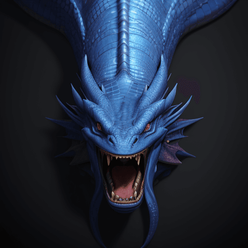 AI generated: blue dragon, hiperrealistic, 8k, High quality picture. Detailed picture. Masterpiece. ArtStation. A ...