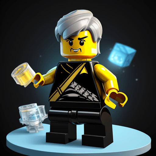 AI generated: lego star Star Trek data character, full body, blender 3d, art station and behance, Mobile game char...